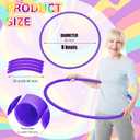Poen 10 Pcs Exercise Hoop for Kids Detachable Adjustable Plastic Toy Colored Hoop Circles Playground Toys for Teens Games Gymnastics Dog Agility Equipment Party Decor, 28 Inch(Purple)