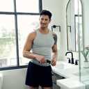 Gildan Men's A-shirt Tanks, Multipack, Style G1104, Grey/Black (5 Pack), Small