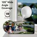 2K Window Camera No Drill Window Cameras5G & 2.4GHz Indoor Window Security Camera for Home Security with Color Night Vision, Anti-Glare, AI Person & Motion Detection, 24/7 Recording 