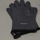 KITCHEN PERFECTION Silicone Smoker Oven Gloves-Extreme Heat Resistant BBQ Gloves-Handle Hot Food Right on Your Grill Fryer & Pit|Waterproof Grilling Cooking Baking Mitts|Superior Value Set +3 Bonuses