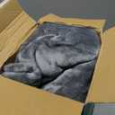 Hansleep Fleece Queen Blanket for Bed Fleece Grey, Queen Size Super Soft Flannel Fuzzy Gray, Plush Cozy Blanket for All Seasons, Grey, Queen 90x90 Inches