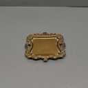Vintage Small Gold Ring Dish, Birthday & Wedding Gifts for WomenWedding Ring Tray - 5.3 x 4.5 inches