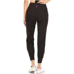 Leggings Depot ActiveFlex Jogger Yoga Pants for Women with Pockets (Large, Black)