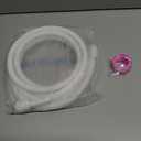 BESy Extra Long PVC Shower Hose - 120 Inches, Flexible Hand Held Shower Head Replacement for RV, Bathing, Toilet Cleaning, Pet Bathing - Smooth White