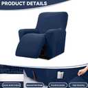 Cupuamon Recliner Chair Covers,Lazy Boy Recliner Covers Stretch Reclining Covers 1 Piece Furniture Protector with Elastic Bottom for Dog,Kids-Navy