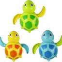 3pcs Bath Swimming Turtle Toy for Baby Toddler, Wind Up Chain Bathing Water Toy, Swimming Bathtub Pool Cute Swimming Turtle Toys for Boys Girls.