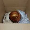 Stainless Steel Gazing Globe Mirror Ball, Decorative Gazing Balls for Garden, Reflective Smooth Garden Ball Sphere for Outdoor Yard Decoration (Orange, Dia: 12 inch)