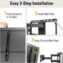 Mounting Dream TV Wall Mount for 32-65 Inch Television,Mount with Swivel and Tilt, Full Motion Bracket with Articulating Dual Arms, Fits 16inch Studs, Max VESA 400X400 mm, 99lbs, MD2380