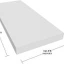 Floating Shelf, Set of 1 Wall Shelf, 30 in W x 12.75 in D x 2 in H Wooden Floating Wall Shelf with Invisible Brackets for Living Room/Bedroom/Bathroom/Kitchen Storage and Decor, White