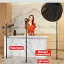 IFOOTAGE A400 Round Base Monopod, 79" Photography Light Stand with Flat Base, Aluminum Studio Tripod Monopod Stand for Video Recording, Live Streaming, Interview, Payload 22lb (2 Pack)