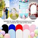 Babenest 6.6FT Red Wedding Arch Cover, Spandex Fitted Arch Backdrop for Photography, Round Top Chiara Stand Cover for Party Ceremony Birthday Baby Shower Anniversary Decoration