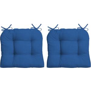 ARDEN Adirondack Chair Cushion, 2 Pack, 20 x 18, Rain-Proof, Fade Resistant, Cushion for Adirondack, Rocking and Outdoor Chairs 20 x 18, French Blue Texture (18 in L x 20 in W x 5 in H)