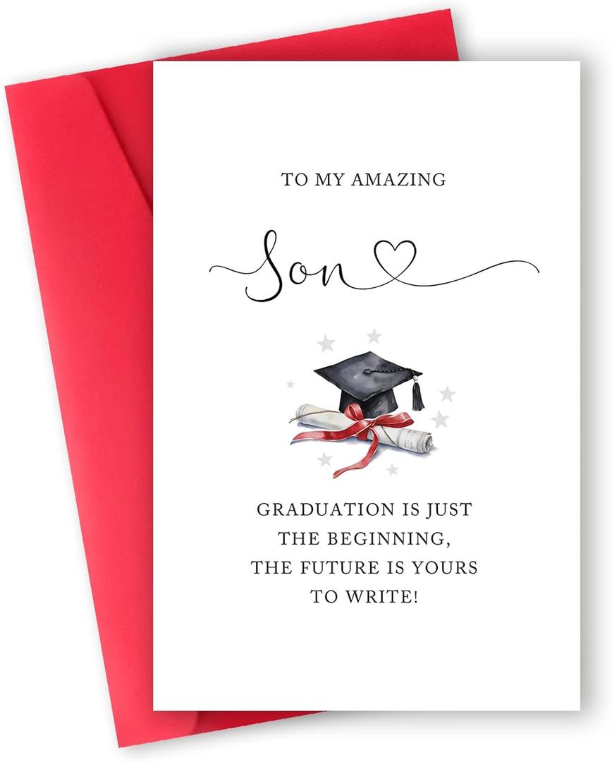 2 x Best Son Graduation Gift from Parents, 8 x 5.3 inches