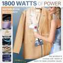 Steamer for Clothes, 1800W Fast Heat-up Clothes Steamer Handheld Garment Steamer with 3 Steam Settings, 380ml Water Tank, 9.8' Cord, Portable Travel Steam Iron for Removes Wrinkle Safe on All Fabrics