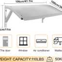 Mini Split Cover Outdoor AC Condenser Protection Sun Shade (41.7X39.4X11in) | Patio Awning Canopy UV Rain Snow Protection Sheet Thicken Air Conditioner Cover Heat Pump Unit Cover for Window