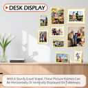 5x7 Picture Frames 8 Pack, Gold Frames for Wall or Tabletop Display, Photo Frame Collage with HD Plexiglass for Home Office Wall Decor, Display Pictures 4x6 with Mat or 5x7 Without Mat