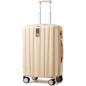 Hanke 20 Inch Carry On Luggage 22x14x9 Airline Approved Lightweight PC Hard Shell Suitcases with Wheels Travel Luggage Rolling Suitcase Travel Luggage Bag for WeekenderCuba Sand