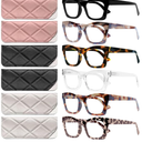 CCVOO Stylish Reading Glasses for Women, Eyeglasses, Blue Light Readers for Women, Computer Eye Glasses, Cheaters, +2.0