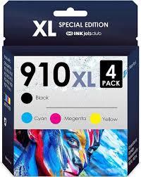 INKjetsclub Compatible Replacement for HP 910xl. Works with OfficeJet Pro 8035e 8025e 8025 8022 8028 8035 8020 8015 Printers. 4 Pack (Black, Cyan, Magenta, Yellow)