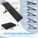 Dog Ramp for Car,49.4"x 16.1" Dog Stairs for Large Dogs with Anti-Slip Surface, Large Folding Pet Stairs for SUV, Truck with Adjustable Height, Outdoor Portable Wide Dog Steps up to 99LBS