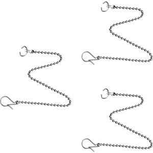 3 Pack Toilet Flapper Chain, Universal Flapper Replacement Kit, Adjustable Length, Stainless steel, 12-Inch Chain,Hook,Ring