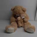 MorisMos Mom and Baby Giant Teddy Bear, 39inch Soft Stuffed Animal Large Teddy Bears Plush for Baby Shower, Tan