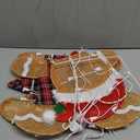 Joliyoou Christmas Yard Decoration, Set of 2 Pre-lit Gingerbread Man with 50 Warm White Lights, 2D Gingerbread Man Couple for Xmas Front Door Indoor Outdoor Lighted Holiday Displays