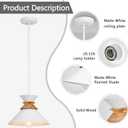 12 Inch White Pendant Lights Kitchen Island Hanging Light Fixtures Adjustable Rod Height Pendant Lighting for Dining Room 3 Pack