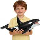 SmilerSmile Simulated Ocean Big Animal, One pc 15Inch Soft Filled Rubber Sea Educational Toys (Killer Whale)
