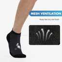 BAMBOO COOL Men's Athletic Ankle Socks Moisture Wicking, Anti-Odor Breathable Running Mesh Socks Arch Support, 8 Pack (L)