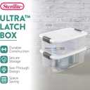 Sterilite 6-Pack Ultra Latching Box, Storage Bins with Lids, Clear Plastic, 18 Qt Large Heavy-Duty Organizing Bin Containers for Home, Closet, Kitchen, Pantry, Bathroom, and Office