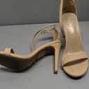 DREAM PAIRS Women's High Heels Flower Ankle Strap Stilettos Round Open Toe Dressy Sexy Sandals, Size 7.5, Nude/ Nubuck, KARRIE