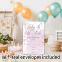 Baby Its Cold Outside Baby Shower Invitations  Winter Girl Cards, Pink Purple Silver Snowflake Design, 20 Pack with Envelopes, Party Supplies (088)