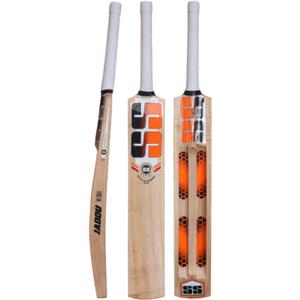 SS Sunridges Jaddu Premium Kashmir Willow Leather Ball Scoop Cricket Bat - Adult Size - Short Handle (Bat Cover Included)