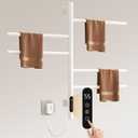 Swivel Heated Towel Warmer Rack, Wall Mounted Electric Towel Warmer Rack, 5 Bars 180 Swivelable Towel Dryer with LED Timer and Temperature Control for Home, Bathroom (White)