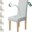 Dioxide Waterproof Chair Covers for Dining Chairs, Stretch Dining Chair Covers Set of 6, Parson Chair Slipcovers, Removable Washable Kitchen Chairs Seat Covers Protectors for Home Restaurant Banquet