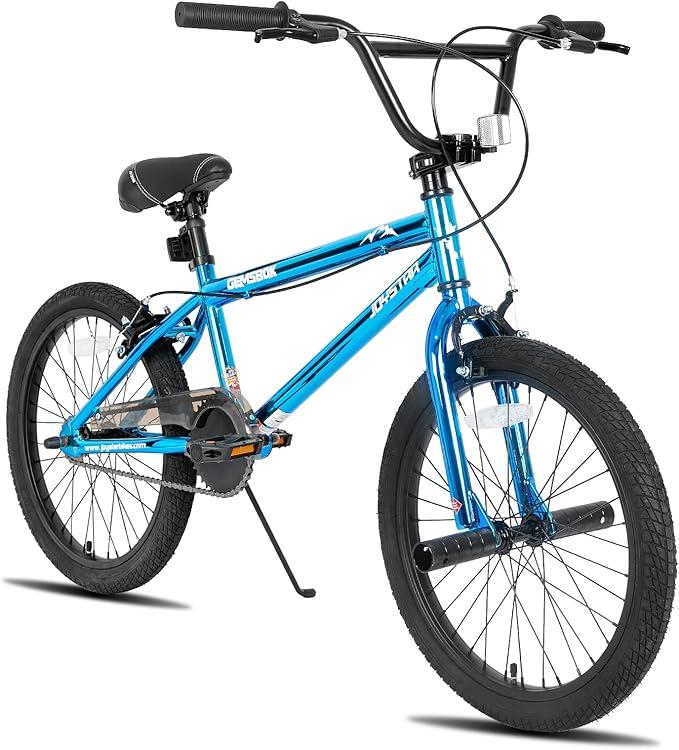 JOYSTAR Gemsbok 20 Inch Kids Bike Freestyle BMX Style for Youth and Beginner Level to Advanced Riders 20" Wheels Juvenile Bicycles Steel Dual Hand Brakes Frame Blue
