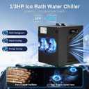 Ice Bath Water Chiller for Cold Plunge Tub, 1/3 HP Cold Plunge Chiller with Filter & Pump, Insulated Hoses, Ideal for Therapy Recovery 110V