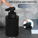 Automatic Soap Dispenser Liquid Touchless: 9oz Black Plastic - Rechargeable Electric Smart Auto Hand Soap Dispenser - Dish Bathroom Kitchen