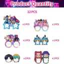 5 x 12Pcs Demon Movie Hunters Party Set, Party Decorative Glasses, Cosplay Decorative Glasses, Suitable for Witch Hunter Group Birthday Parties, Children's Birthday Party Gifts.