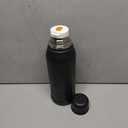 Insulated Water Bottle with Handle and Strap,Vacuum Travel Tumbler with Cup Lid,Thermo Coffee Cup for Hot Cold Drinks 50 OZ,Black