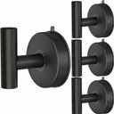 DGYB Large Suction Cup Hooks for Shower 4 Packs Black Suction Towel Hooks for Bathrooms Wall Robe Loofah Hook for Hanging