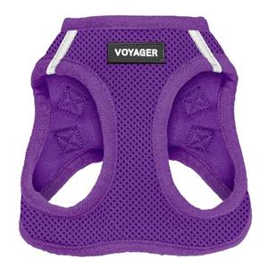Best Pet Supplies Voyager Step-in Air Dog Harness - All Weather Mesh, Reflective, No Pull Harness for Small, Medium Dogs, Cats - Secure with Hook & Loop Fastener, Buckle, Double D-Rings - Purple, M