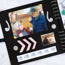 Bstorify Scrapbook Album 60 Pages (8 x 8 inch) Black Thick 250gsm Kraft Paper, Corner Protectors - Scrap Book, Ribbon Closure - Ideal for Your Scrapbooking Albums, Art & Craft Project