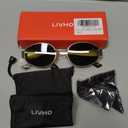 livho 2025 Trendy Oval Sunglasses - Stylish Polarized Shades for Everyday - Retro Metal Frames