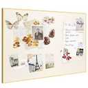 Fabric Bulletin Board 40x30 inches, Golden Aluminum Framed Wall Pin Board
