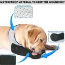 COODEO Dog Socks to Prevent Licking Paws, Healing Boots & Paw Protectors with Non-Slip Bottoms for Wound Protection, Waterproof Sleeve Shoes for Licking Grey XL_Right