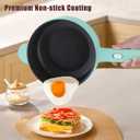 Dezin Hot Pot Electric, 2L Non-Stick Saut Pan, Rapid Noodles Cooker, Mini Portable Pot for Steak, Egg, Fried Rice, Ramen, Oatmeal, Soup with Power Adjustment & Spatula, College Dorm Room Essential