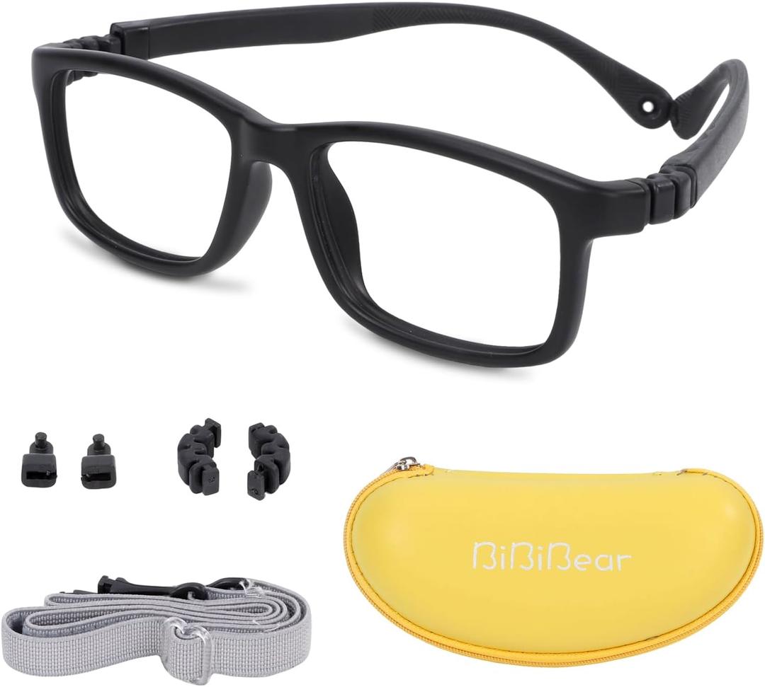 Toddler/Kids/Teens Glasses - Unbreakable TR90 Frame, 180 Flexible, Lightweight & Safe Glasses for Kids Age 2-15