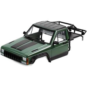 1/10 RC Hard Shell Cab & Back-Half Cage Body Shell Kit for 1/10 RC Crawler TRX4 SCX10 90046 AT4 GEN 8 Scout II,313mm Wheelbase Cherokee Upgrade and Modify (Army Green)